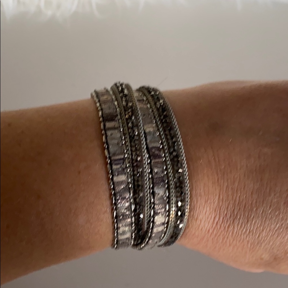Taupe /Gray wrap bracelet